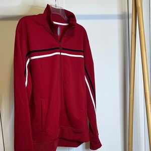 Express Red Jacket with White‎ Accents size X L